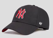 Кепка 47 Brand MLB NEW YORK YANKEES чорний, червоний Уні OSFA. Зображення №2 Кепка 47 Brand MLB NEW YORK YANKEES чорний, червоний Уні OSFA. Зображення №2