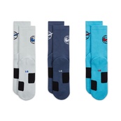 Шкарпетки Nike U NK ED CREW BBALL 3PR 144 світло-голубий, синій, бірюзовий Уні 46-50. Зображення №3 Шкарпетки Nike U NK ED CREW BBALL 3PR 144 світло-голубий, синій, бірюзовий Уні 46-50. Зображення №3