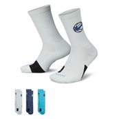 Шкарпетки Nike U NK ED CREW BBALL 3PR 144 світло-голубий, синій, бірюзовий Уні 46-50. Зображення №6 Шкарпетки Nike U NK ED CREW BBALL 3PR 144 світло-голубий, синій, бірюзовий Уні 46-50. Зображення №6