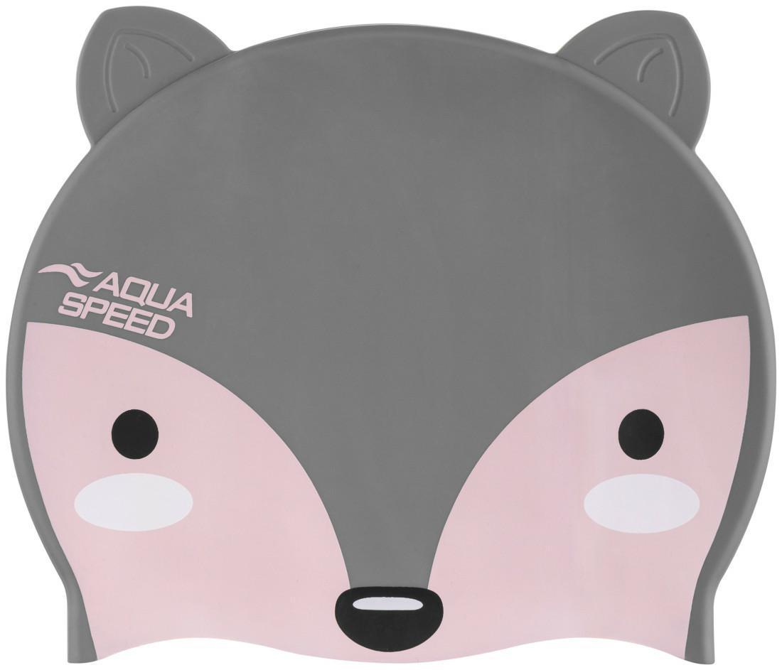 Шапка для плавания Aqua Speed ZOO Fox 9815 лисица, серая Дет OSFM Шапка для плавания Aqua Speed ZOO Fox 9815 лисица, серая Дет OSFM