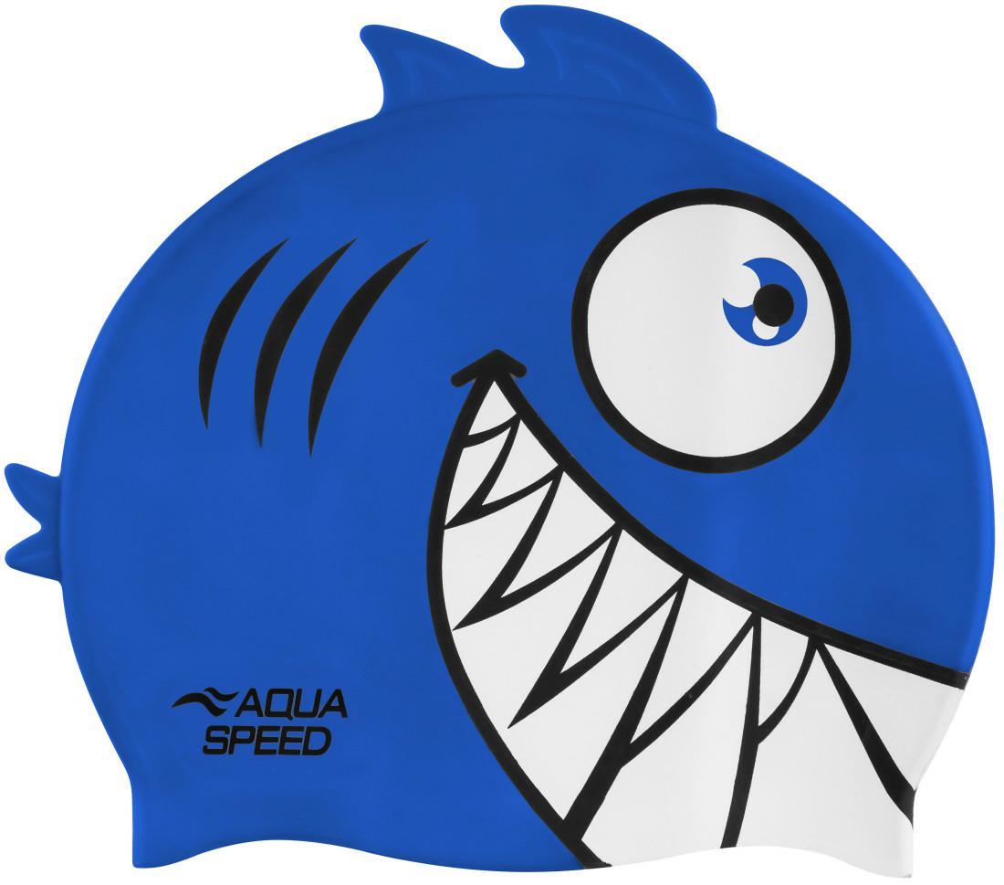 Шапка для плавання Aqua Speed ZOO Pirana 9696 пиранья, синий Дет OSFM Шапка для плавання Aqua Speed ZOO Pirana 9696 пиранья, синий Дет OSFM