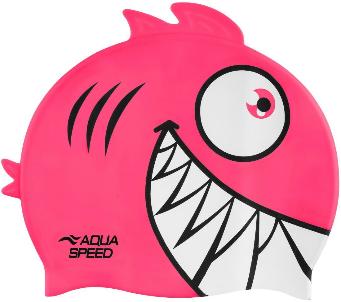 Шапка для плавання Aqua Speed ZOO Pirana 9698 піранья, рожевий Діт OSFM Шапка для плавання Aqua Speed ZOO Pirana 9698 піранья, рожевий Діт OSFM
