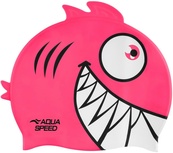 Шапка для плавання Aqua Speed ZOO Pirana 9698 піранья, рожевий Діт OSFM. Зображення №2 Шапка для плавання Aqua Speed ZOO Pirana 9698 піранья, рожевий Діт OSFM. Зображення №2
