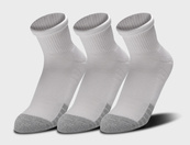 Носки Under Armour Heatgear Qrter 3pk белые уни LG. Изображение №5 Носки Under Armour Heatgear Qrter 3pk белые уни LG. Изображение №5