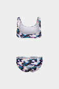 Купальник для девочек Arena TIE AND DYE BIKINI TOP белый, синий, мультиколор Дет. Изображение №2