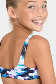 Купальник для девочек Arena TIE AND DYE BIKINI TOP белый, синий, мультиколор Дет. Изображение №4