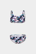 Купальник для девочек Arena TIE AND DYE BIKINI TOP белый, синий, мультиколор Дет 128см. Изображение №5