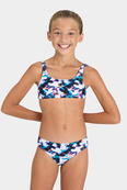 Купальник для девочек Arena TIE AND DYE BIKINI TOP белый, синий, мультиколор Дет. Изображение №7