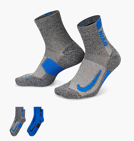 Шкарпетки Nike U NK MLTPLIER ANKLE 2PR - 144 сірий, синій Уні 42-46 Шкарпетки Nike U NK MLTPLIER ANKLE 2PR - 144 сірий, синій Уні 42-46