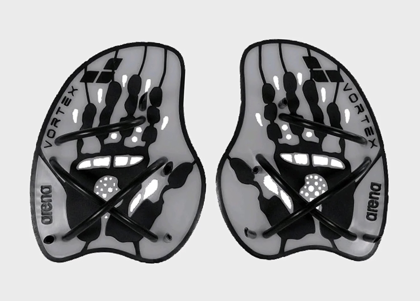 Лопатки для плавання Arena VORTEX EVOLUTION HAND PADDLE срібний, чорний Уні L Лопатки для плавання Arena VORTEX EVOLUTION HAND PADDLE срібний, чорний Уні L
