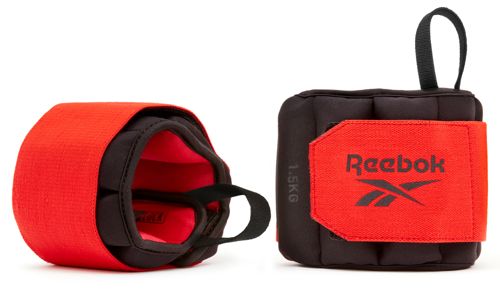 Обважнювачі зап'ястя Reebok Flexlock Wrist Weights чорний, червоний 1.5 кг (RAWT-11262) Обважнювачі зап'ястя Reebok Flexlock Wrist Weights чорний, червоний 1.5 кг (RAWT-11262)