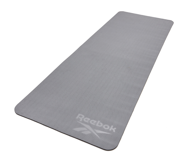 Двосторонній килимок для йоги Reebok Double Sided Yoga Mat чорний, сірий Уні 176 х 61 х 0,6 см Двосторонній килимок для йоги Reebok Double Sided Yoga Mat чорний, сірий Уні 176 х 61 х 0,6 см