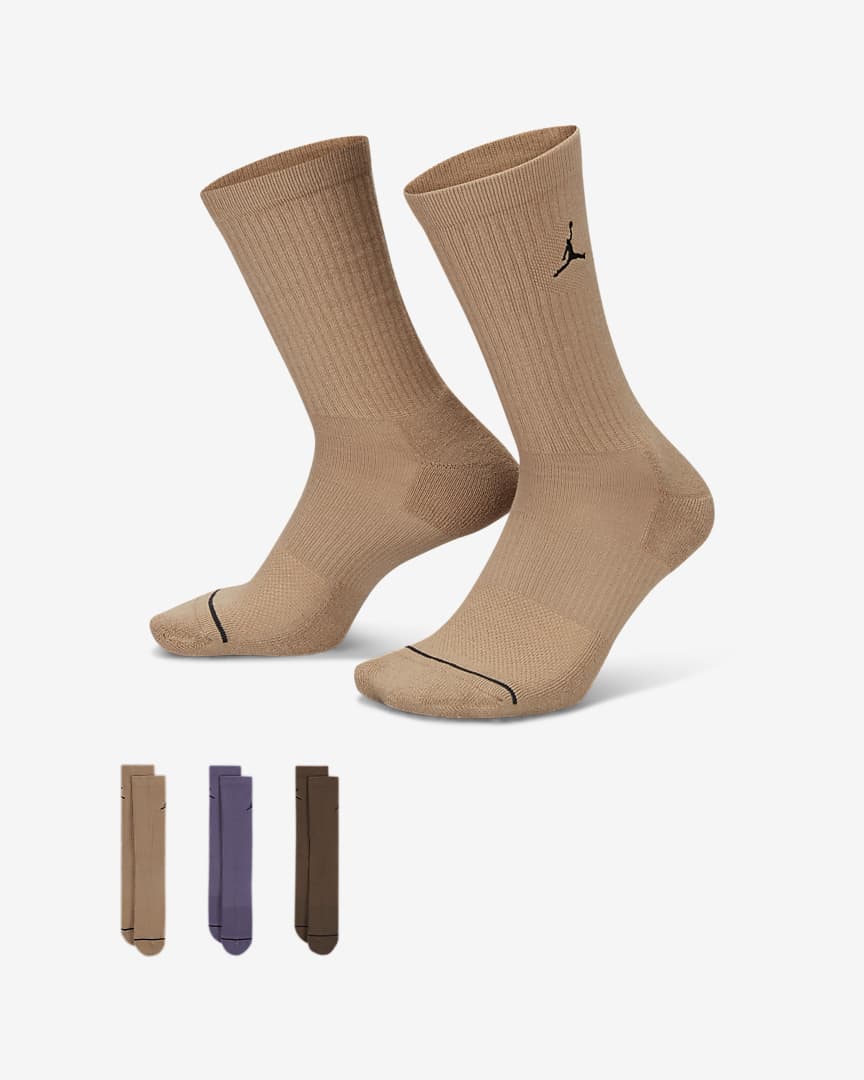 Шкарпетки Nike U J ED CUSH POLY CREW 3PR 144 коричневий, фіолетовий Уні 38-42 Шкарпетки Nike U J ED CUSH POLY CREW 3PR 144 коричневий, фіолетовий Уні 38-42