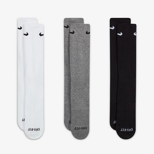 Шкарпетки Nike U NK EVERYDAY PLUS CUSH CREW білий, чорний, сірий Чол 42-46 Шкарпетки Nike U NK EVERYDAY PLUS CUSH CREW білий, чорний, сірий Чол 42-46