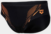 Плавки-сліпи для хлопців Arena SWIM BRIEFS GRAPHIC чорний, помаранчевий Діт. Зображення №2
