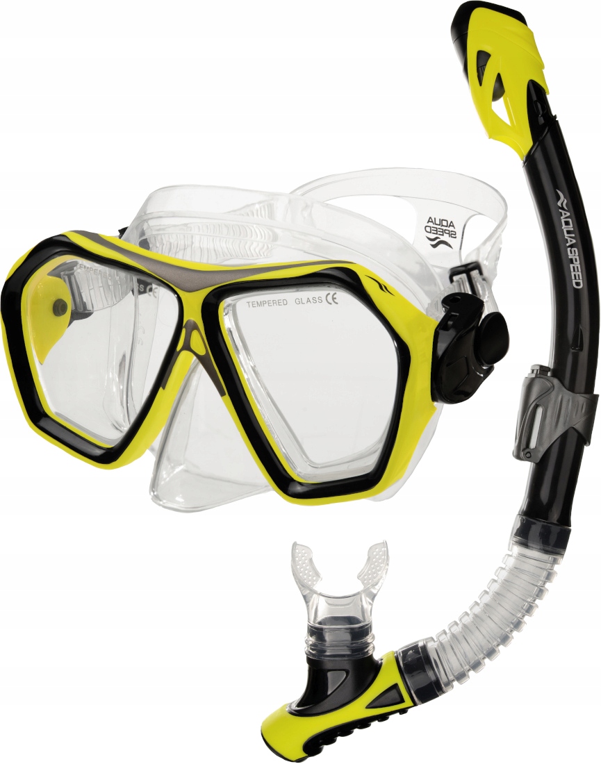 Набір маска і трубка Aqua Speed Blaze + Borneo 60320 жовтий, чорний Уні OSFM Набір маска і трубка Aqua Speed Blaze + Borneo 60320 жовтий, чорний Уні OSFM