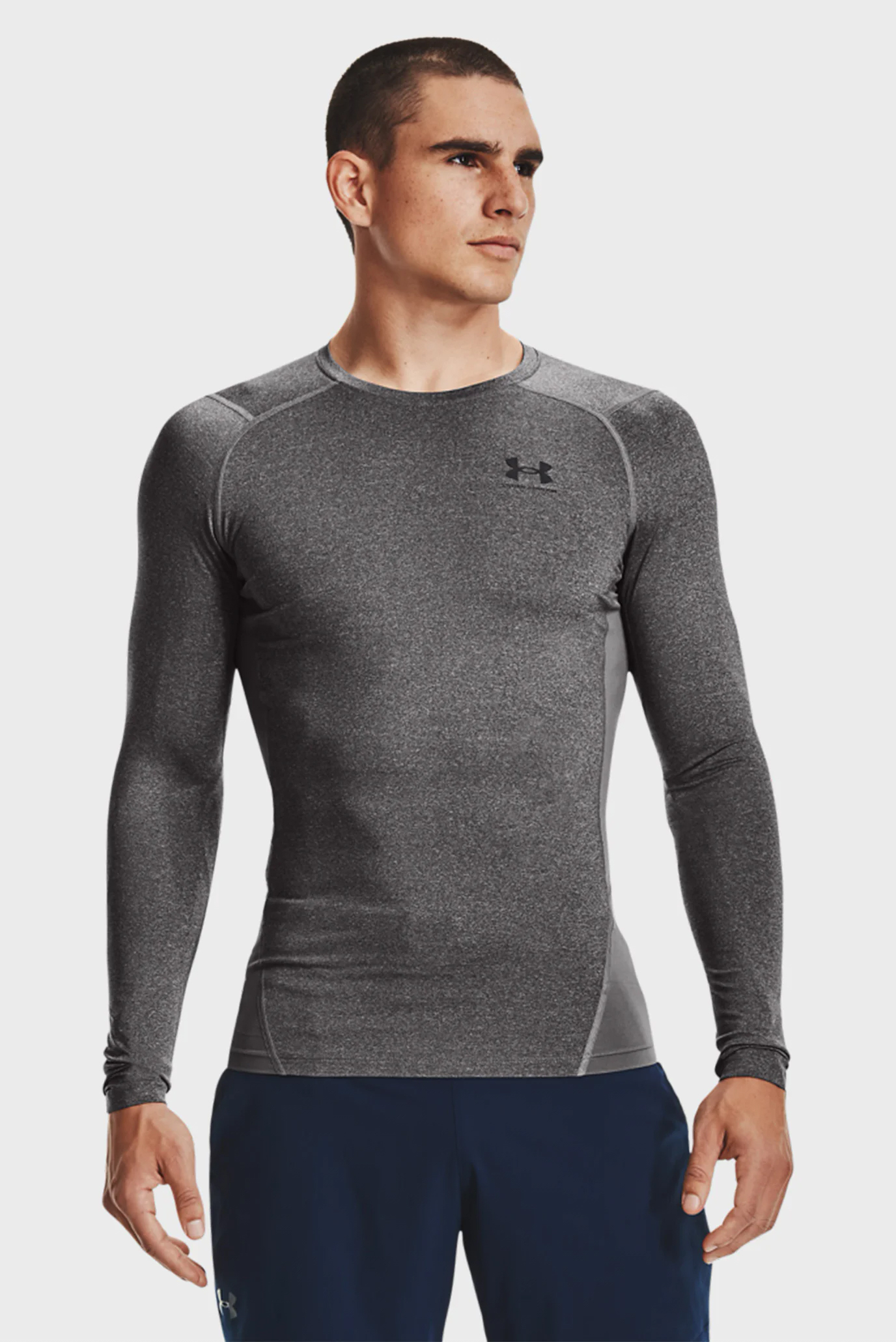 Лонгслів Under Armour HG Armour Comp LS сірий Чол SM Лонгслів Under Armour HG Armour Comp LS сірий Чол SM