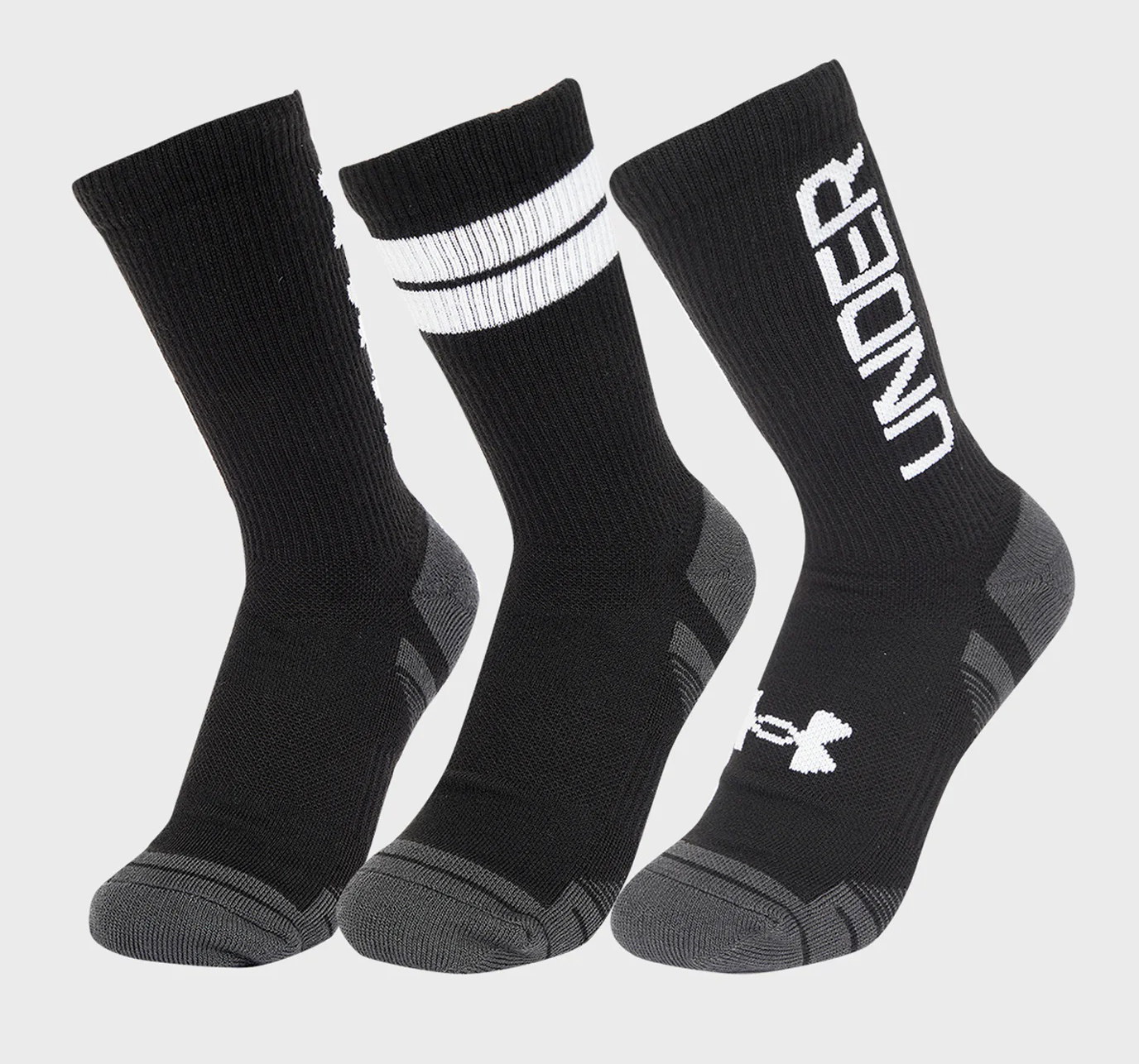 Носки Under Armour Perf Tech Nov 3pk Crew черный Уни MD Носки Under Armour Perf Tech Nov 3pk Crew черный Уни MD