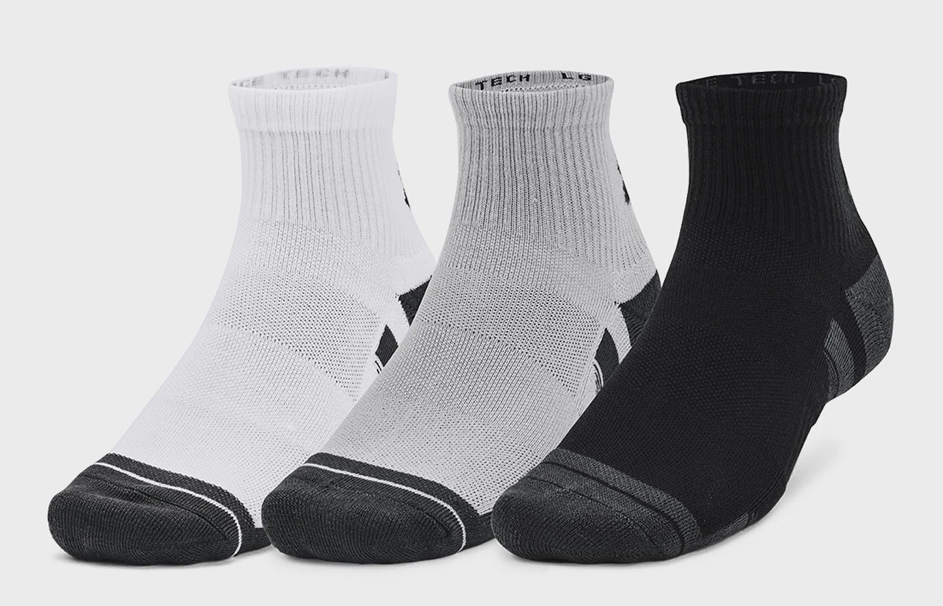 Шкарпетки Under Armour Performance Tech 3pk Qtr сірий Уні LG Шкарпетки Under Armour Performance Tech 3pk Qtr сірий Уні LG