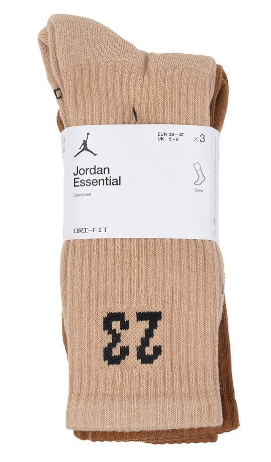 Носки Nike Nike U J ESSENTIAL CREW 3PR - 144 белый, коричневый, бежевый Уни 38-42 Носки Nike Nike U J ESSENTIAL CREW 3PR - 144 белый, коричневый, бежевый Уни 38-42