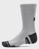 Носки Under Armour Performance Tech 3pk Crew серый LG (1379512-011). Изображение №3