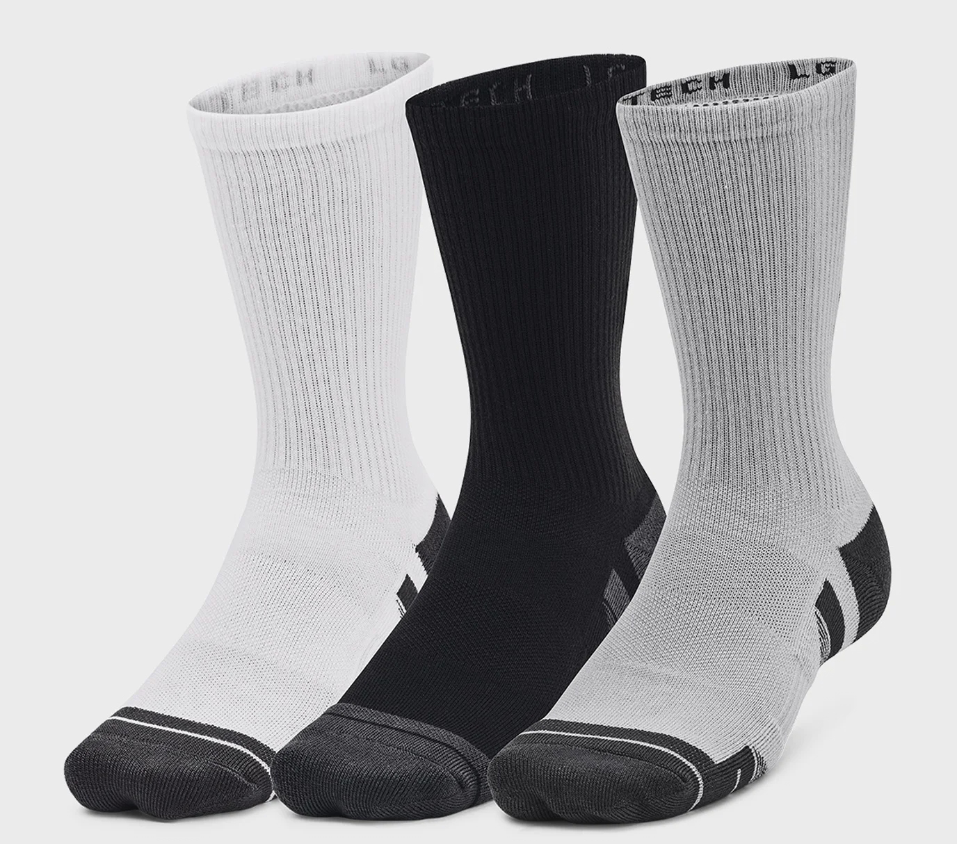 Шкарпетки Under Armour Performance Tech 3pk Crew сірий Уні XL Шкарпетки Under Armour Performance Tech 3pk Crew сірий Уні XL