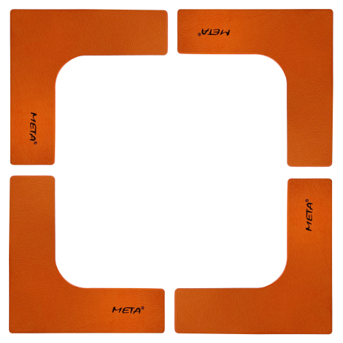 Набір плоских кутових фішок-маркерів Meta Flat Corner Marker Set of 4 помаранчевий Уні 25х25 см Набір плоских кутових фішок-маркерів Meta Flat Corner Marker Set of 4 помаранчевий Уні 25х25 см