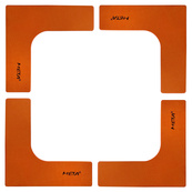 Набір плоских кутових фішок-маркерів Meta Flat Corner Marker Set of 4 помаранчевий Уні 25х25 см. Зображення №2 Набір плоских кутових фішок-маркерів Meta Flat Corner Marker Set of 4 помаранчевий Уні 25х25 см. Зображення №2