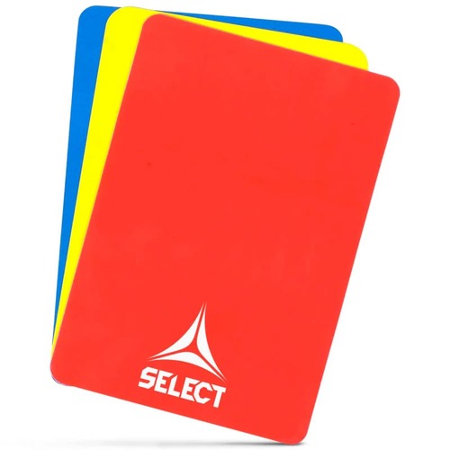 Картки арбітра Select Referee cards v24 (набір 3шт) червоний, жовтий, синій Уні 12х9 см Картки арбітра Select Referee cards v24 (набір 3шт) червоний, жовтий, синій Уні 12х9 см
