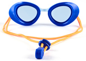 Очки для плавания Speedo KIDS SUNNY G S SHLLS 451 голубой, синий оранжевый Дети OSFM. Изображение №5