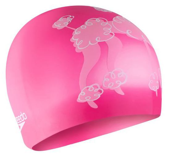 Шапка для плавания Speedo SLOGAN PRT CAP JU/JF/JM розовый, белый Детский OSFM Шапка для плавания Speedo SLOGAN PRT CAP JU/JF/JM розовый, белый Детский OSFM