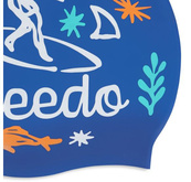 Шапка для плавания Speedo SLOGAN PRT CAP JU/JF/JM синий, белый Дет OSFM. Изображение №5 Шапка для плавания Speedo SLOGAN PRT CAP JU/JF/JM синий, белый Дет OSFM. Изображение №5