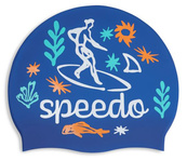 Шапка для плавания Speedo SLOGAN PRT CAP JU/JF/JM синий, белый Дет OSFM. Изображение №6 Шапка для плавания Speedo SLOGAN PRT CAP JU/JF/JM синий, белый Дет OSFM. Изображение №6