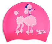 Шапка для плавания Speedo SLOGAN PRT CAP JU/JF/JM розовый, белый Детский OSFM. Изображение №6 Шапка для плавания Speedo SLOGAN PRT CAP JU/JF/JM розовый, белый Детский OSFM. Изображение №6