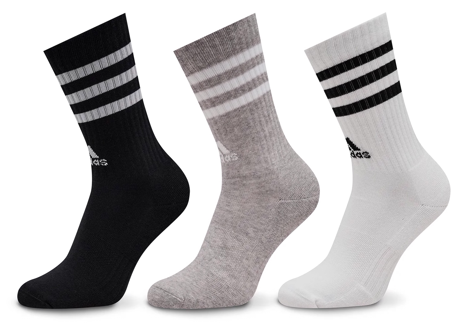 Шкарпетки Adidas 3S C SPW CRW 3P білий, сірий, чорний Уні S (37-39) Шкарпетки Adidas 3S C SPW CRW 3P білий, сірий, чорний Уні S (37-39)