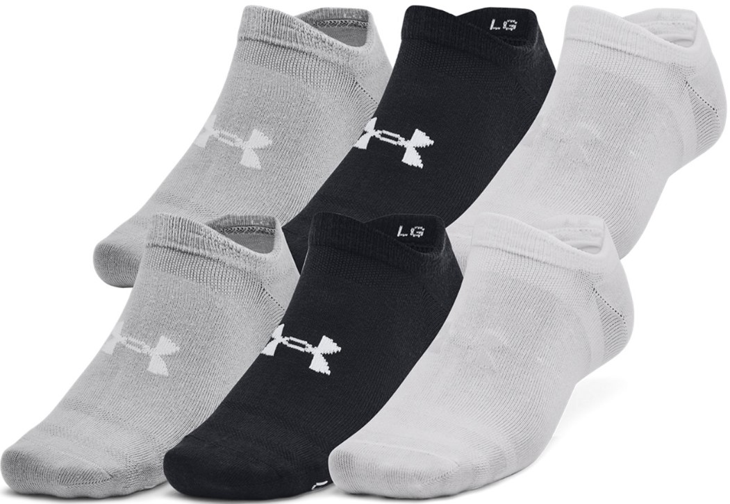 Шкарпетки Under Armour Essential No Show 6pk білий, чорний, сірий Уні SM Шкарпетки Under Armour Essential No Show 6pk білий, чорний, сірий Уні SM