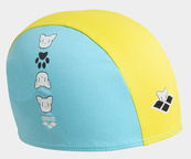 Шапка для плавання Arena FRIENDS KIDS POLYESTER CAP жовтий, блакитний Діт OSFM. Зображення №2 Шапка для плавання Arena FRIENDS KIDS POLYESTER CAP жовтий, блакитний Діт OSFM. Зображення №2