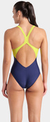 Купальник закритий для жінок Arena BREATH SWIMSUIT V BACK LB чорний, жовтий, зелений, синій Жін 38. Зображення №7