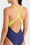 Купальник закритий для жінок Arena BREATH SWIMSUIT V BACK LB чорний, жовтий, зелений, синій Жін. Зображення №9