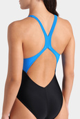 Купальник закритий для жінок Arena BREATH SWIMSUIT V BACK LB синій, чорний, бірюзовий Жін 36. Зображення №9