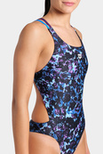 Купальник закритий для жінок Arena ROCKIN SWIMSUIT SWIM TECH MULT чорний, синій, фіолетовий Жін 42. Зображення №7