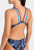 Купальник закритий для жінок Arena ROCKIN SWIMSUIT SWIM TECH MULT чорний, синій, фіолетовий Жін 38. Зображення №8