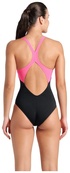 Купальник закритий для жінок Arena DREAMHLINE SWIMSUIT V BACK чорний, фіолетовий, бірюзовій Жін 38. Зображення №5