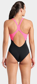 Купальник закритий для жінок Arena DREAMHLINE SWIMSUIT V BACK чорний, фіолетовий, бірюзовій Жін 40. Зображення №7