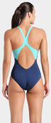 Купальник закритий для жінок Arena DREAMHLINE SWIMSUIT V BACK синій, бірюзовий Жін 36. Зображення №7