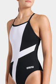 Купальник закритий для жінок Arena DIAMOND SWIMSUIT LIGHTDROP BAC чорний, білий Жін 38. Зображення №6