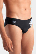 Плавки-сліпи для чоловіків Arena STRIPE SWIM BRIEFS чорний, сірий Чол. Зображення №7