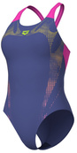 Купальник закрытый для женщин Arena SPIDER WEB SWIMSUIT V BACK розовый Жен 40. Изображение №2