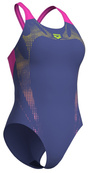 Купальник закрытый для женщин Arena SPIDER WEB SWIMSUIT V BACK розовый Жен 40. Изображение №3