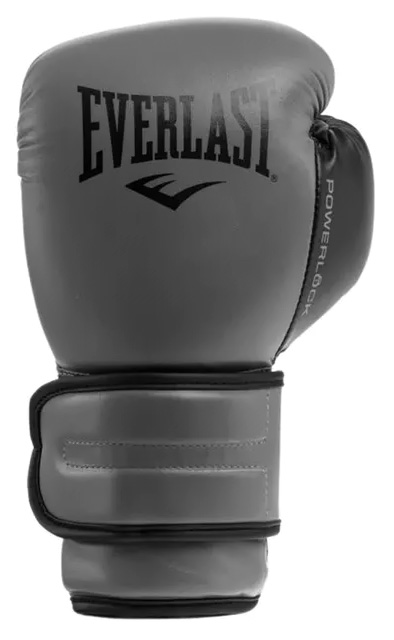 Боксерские перчатки Everlast POWERLOCK 2R TRAINING GLOVE серый, черный 12 унций Боксерские перчатки Everlast POWERLOCK 2R TRAINING GLOVE серый, черный 12 унций